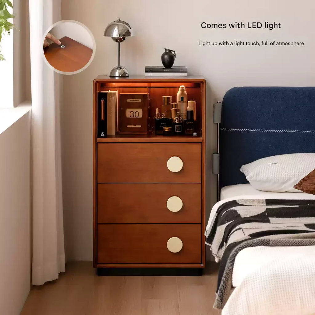 Poplar Solid Wood Antique Style Floor Side Cabinet