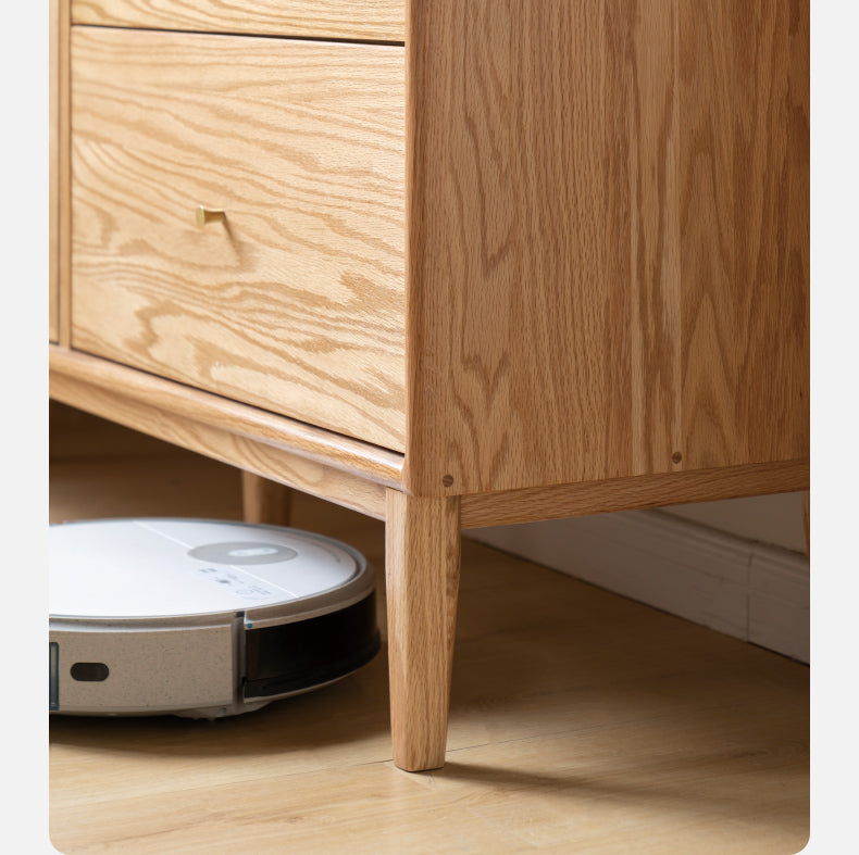 Oak Solid Wood Rock Board Modern Sideboard