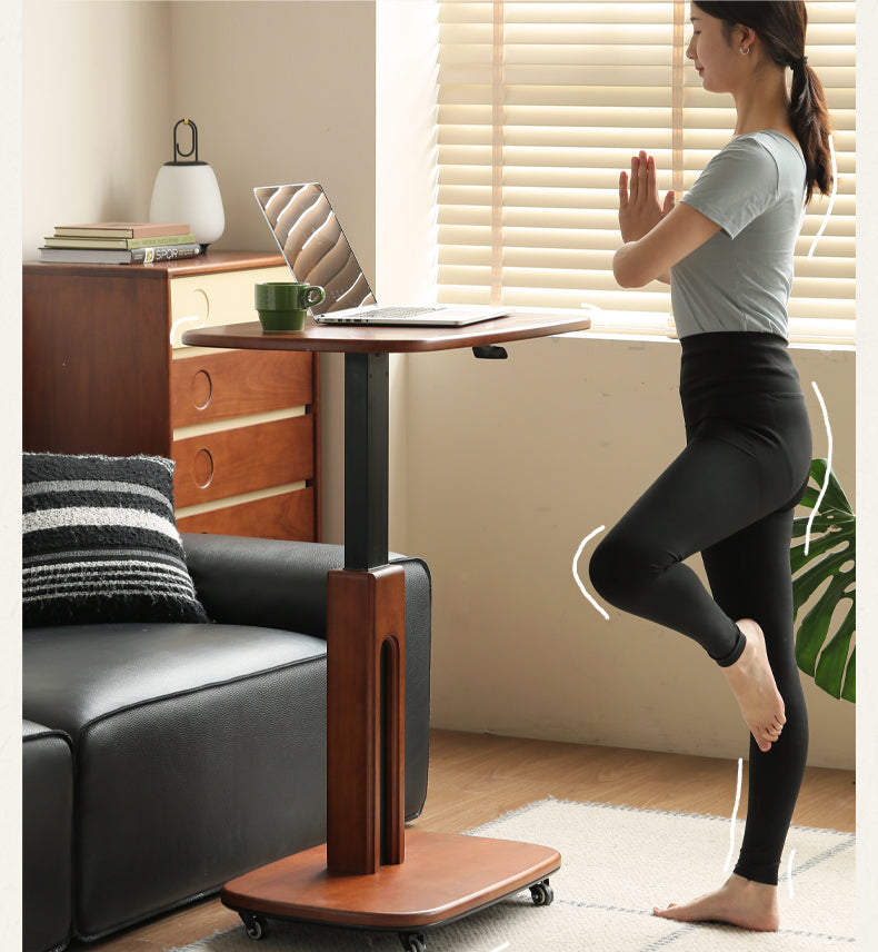 Poplar Solid Wood Mobile Ancient Style Table