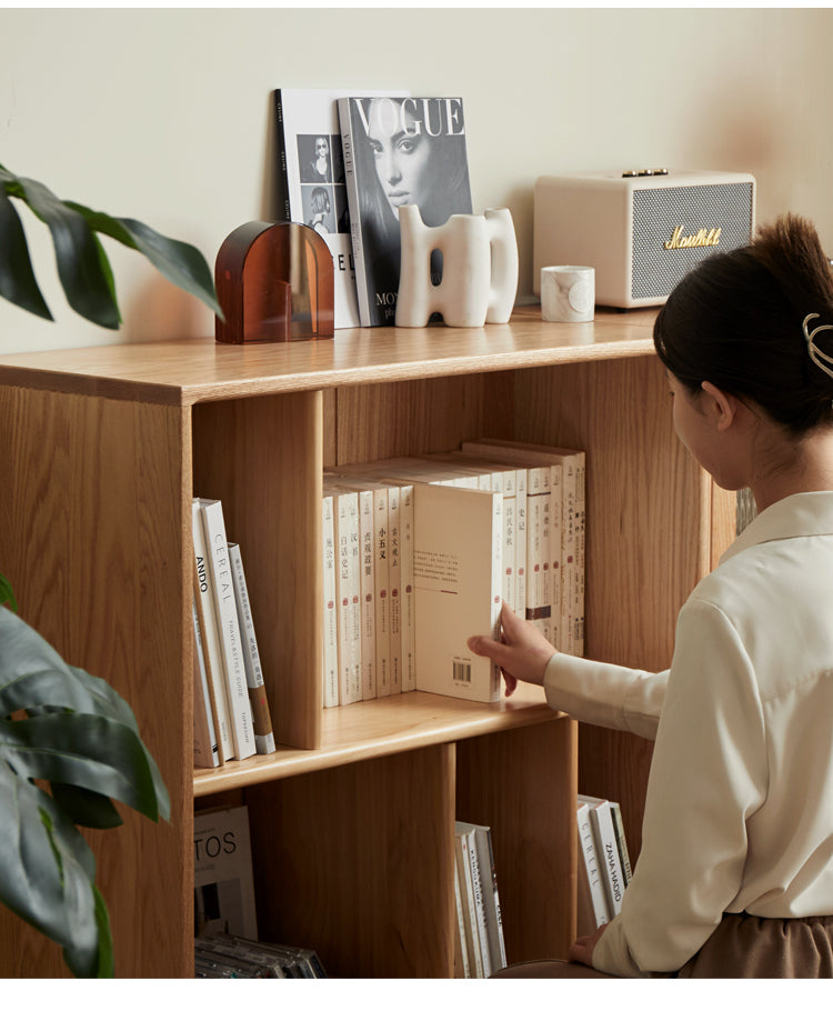 Oak Solid Wood Modern Free Combination Bookshelf