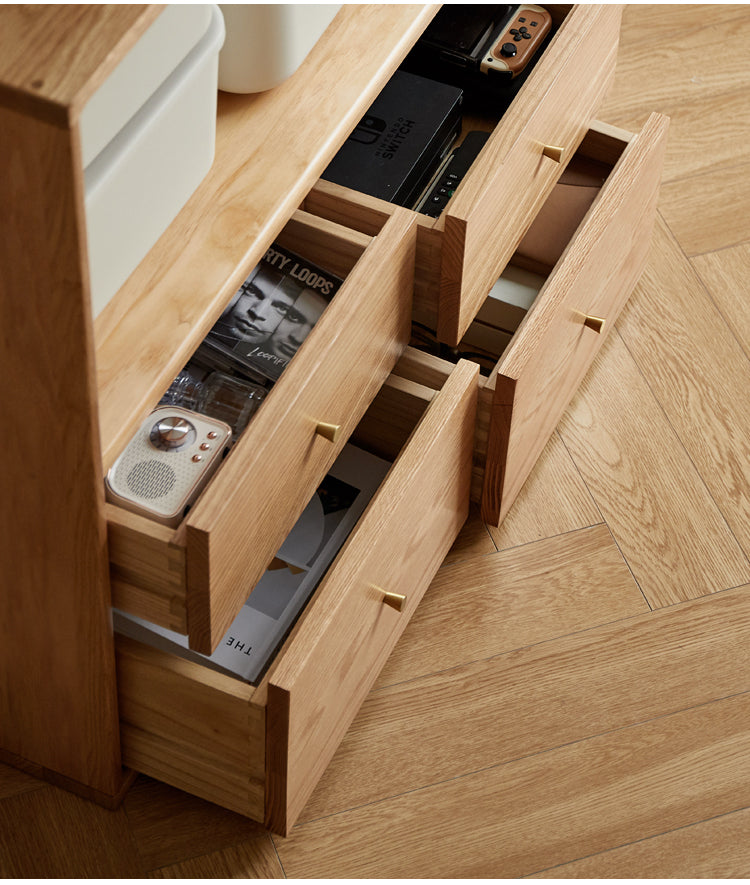 Oak Solid Wood Modern Free Combination Bookshelf