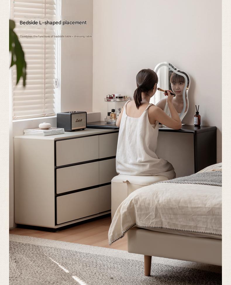 Solid Rubberwood Rotating Modern Dressing Table.