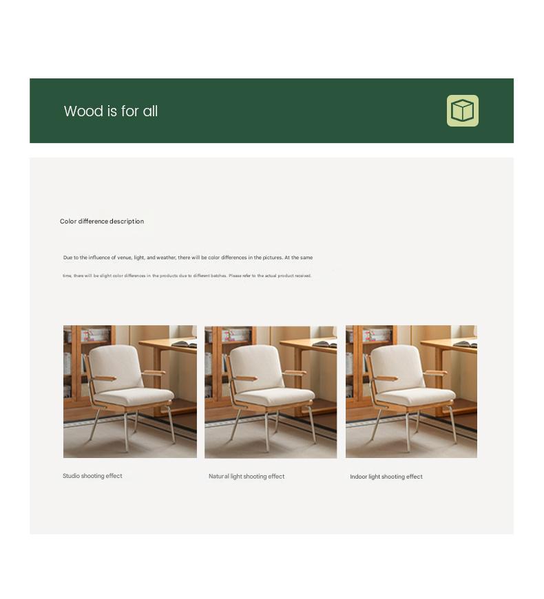 Oak Solid Wood Modern Minimalist Soft Office Chair