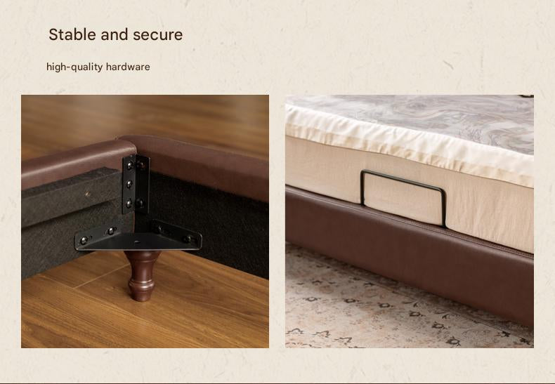 Leather Art Light Luxury Leather Bed