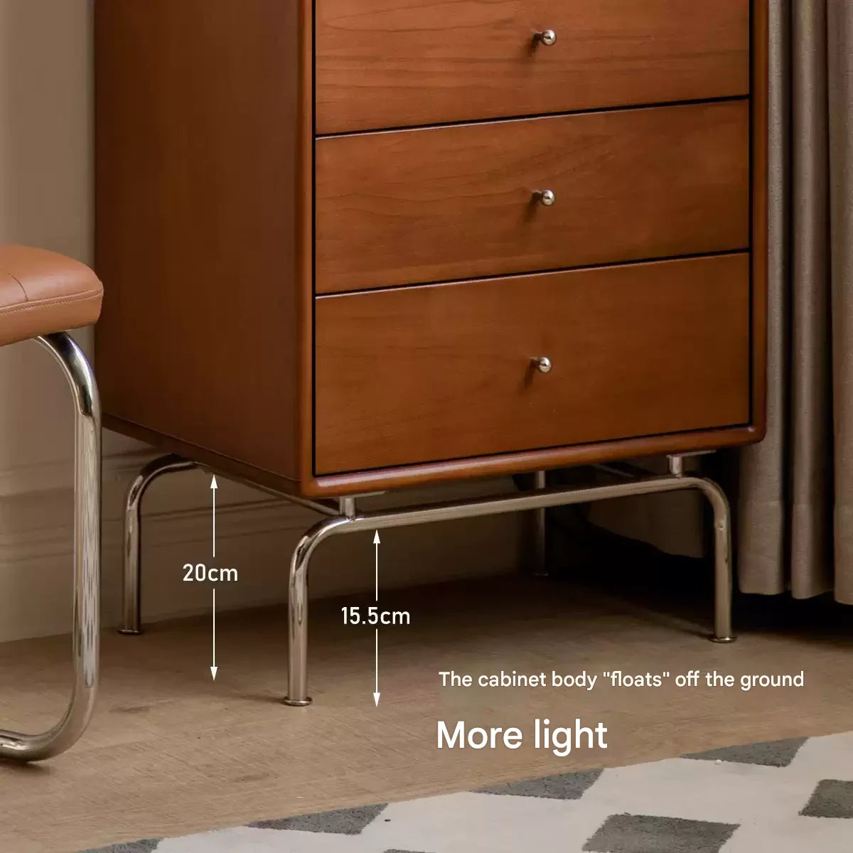 Poplar Solid Wood Ancient Style Wall Drawer Cabinet