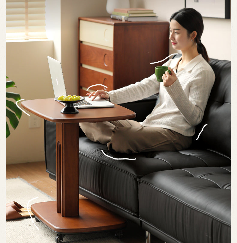 Poplar Solid Wood Mobile Ancient Style Table