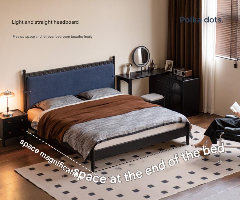 Ash Solid Wood Bauhaus Soft Leaning Antique Style Bed