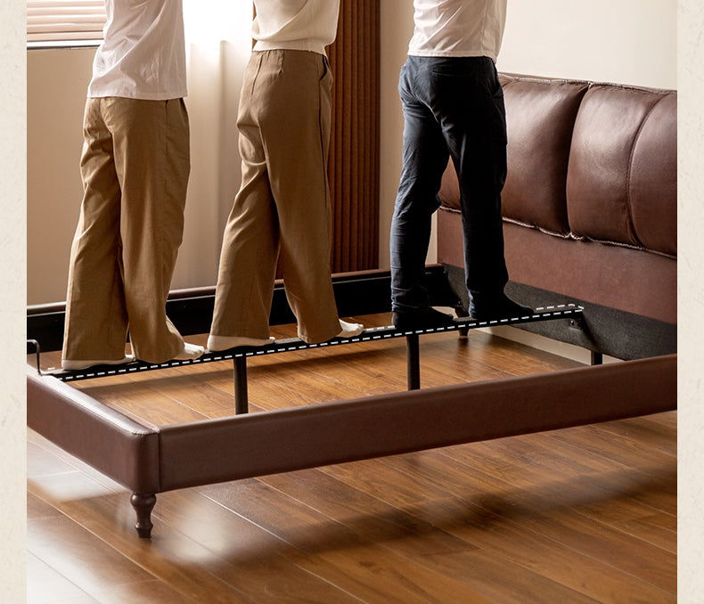 Leather Art Light Luxury Leather Bed