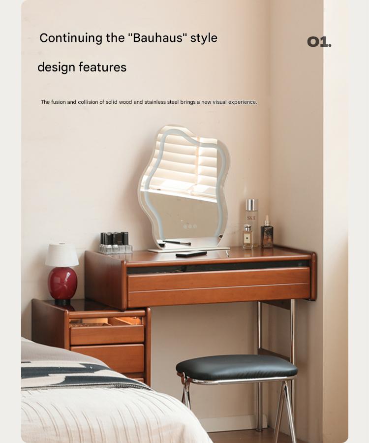 Poplar Solid Wood Bauhaus Multi Functional Dressing Table.