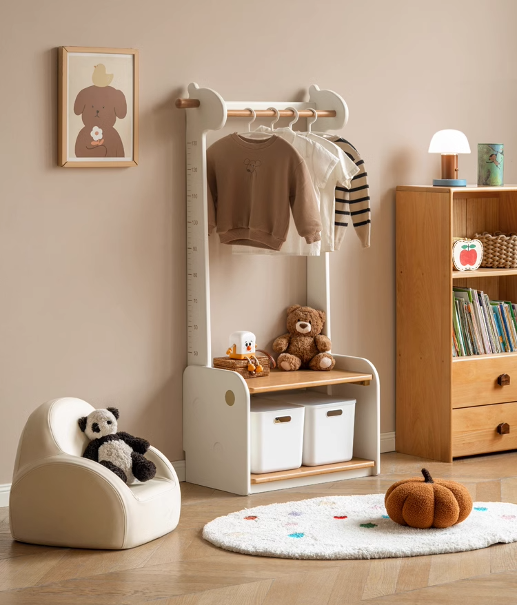 Beech, Solid Rubberwood Children's Coat Rack