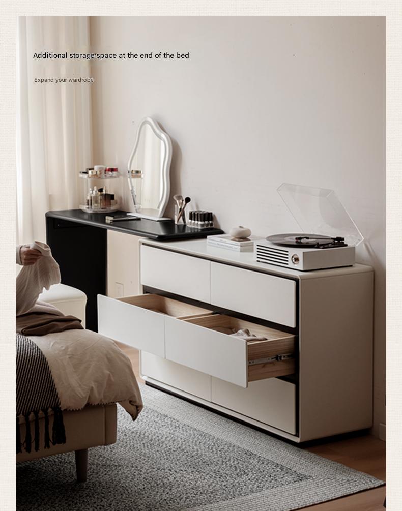 Solid Rubberwood Rotating Modern Dressing Table.