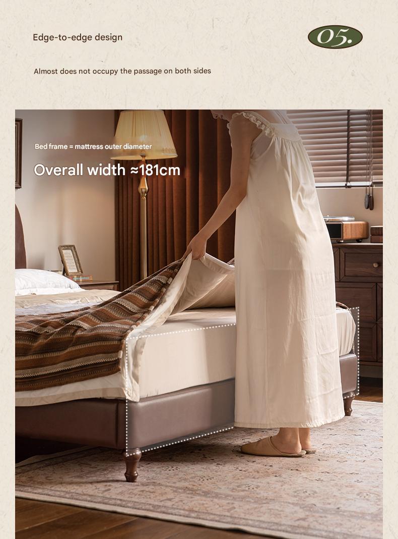 Leather Art Light Luxury Leather Bed