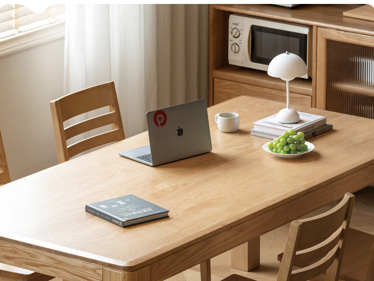 Ash, Oak Solid Wood Long Dining Table