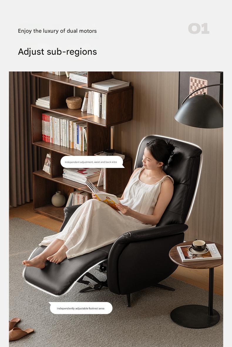 Cloud Leather Light Luxury Rotating Electric Chair