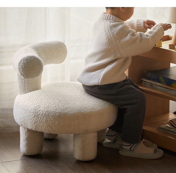 Lamb Velvet Kids Single Chair