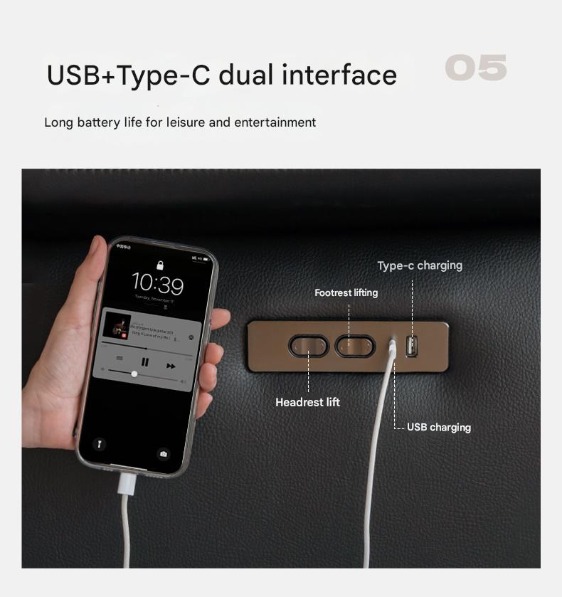 Cloud Leather Light Luxury Rotating Electric Chair