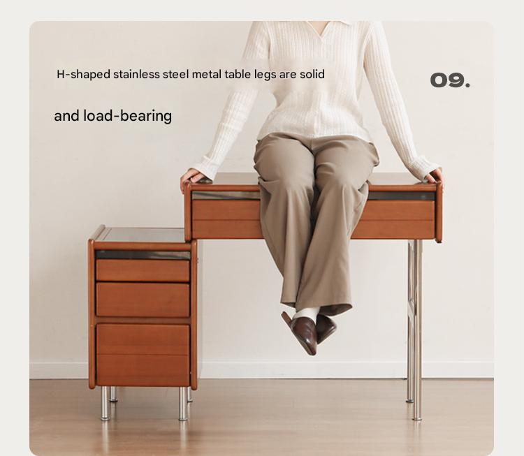 Poplar Solid Wood Bauhaus Multi Functional Dressing Table.