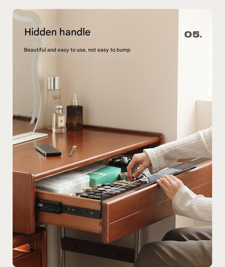 Poplar Solid Wood Bauhaus Multi Functional Dressing Table.