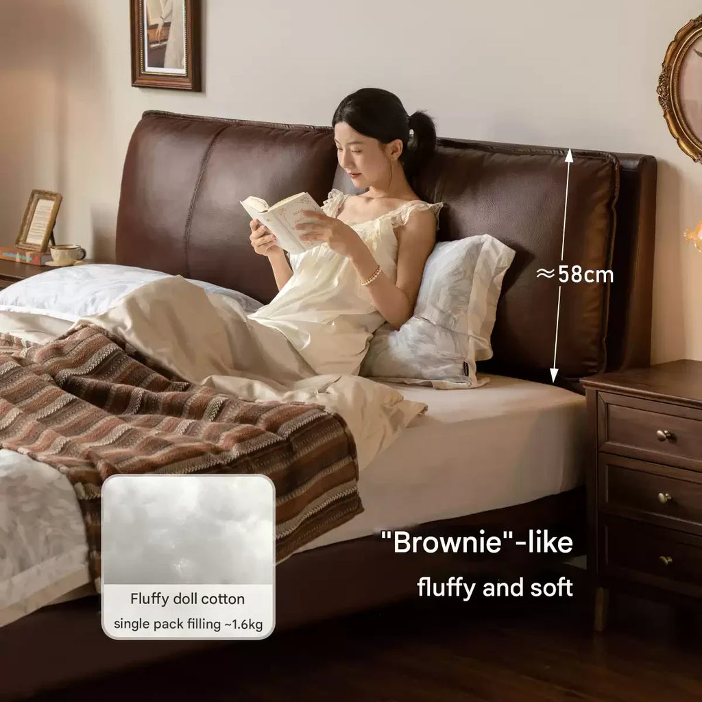 Leather Art Light Luxury Leather Bed