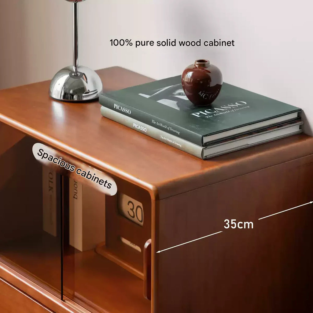 Poplar Solid Wood Antique Style Floor Side Cabinet