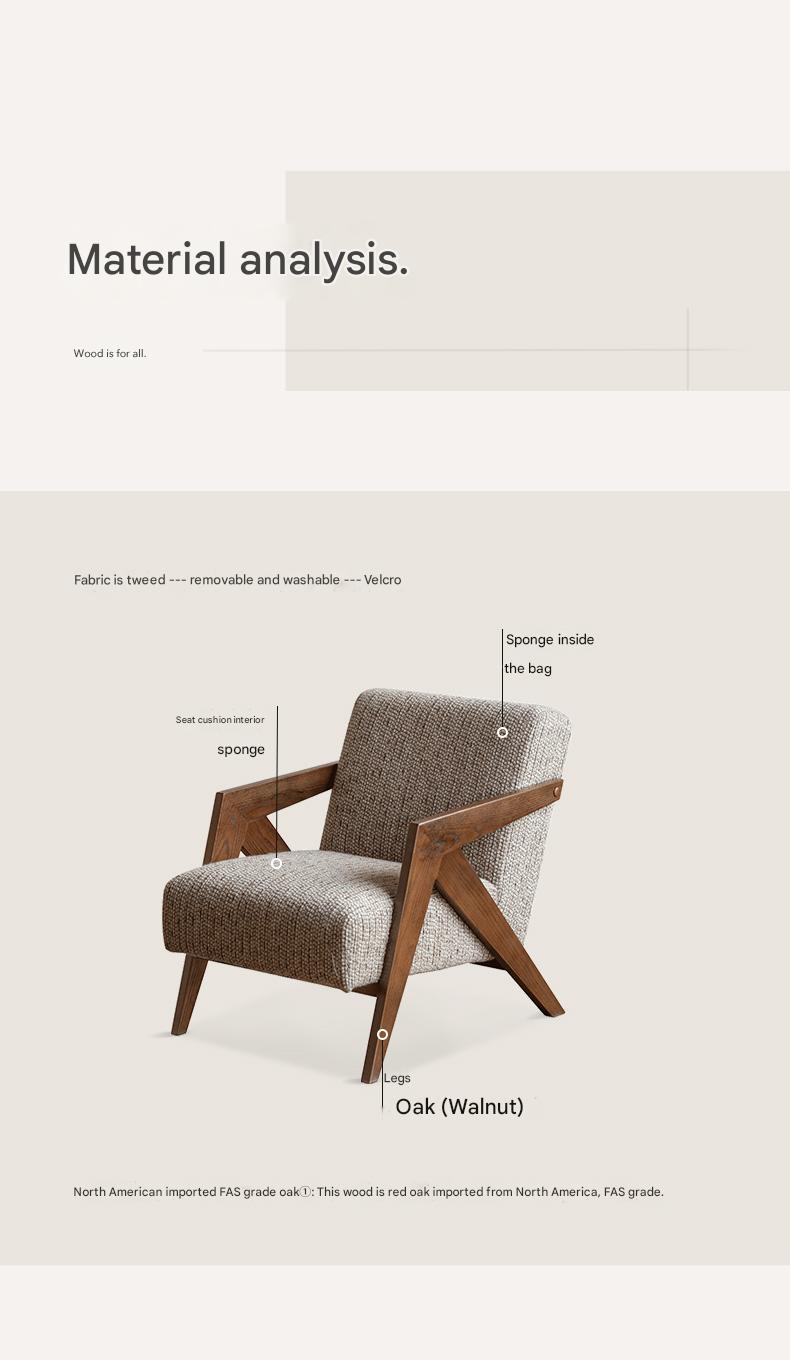 Oak Solid Wood Middle Ages Chair