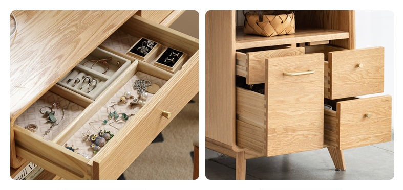 Oak solid wood Dressing Table Telescopic -USA