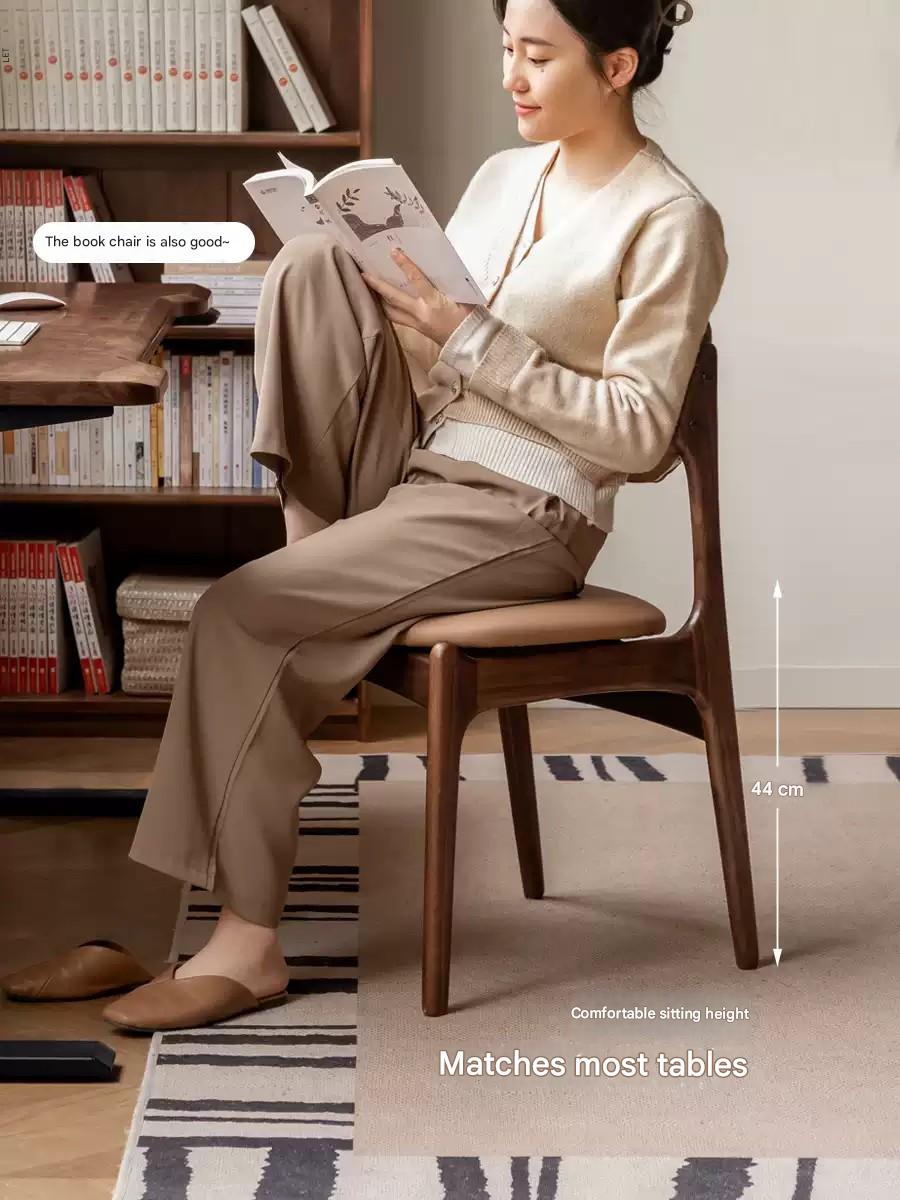 Black Walnut Solid Wood Modern Dining Chair