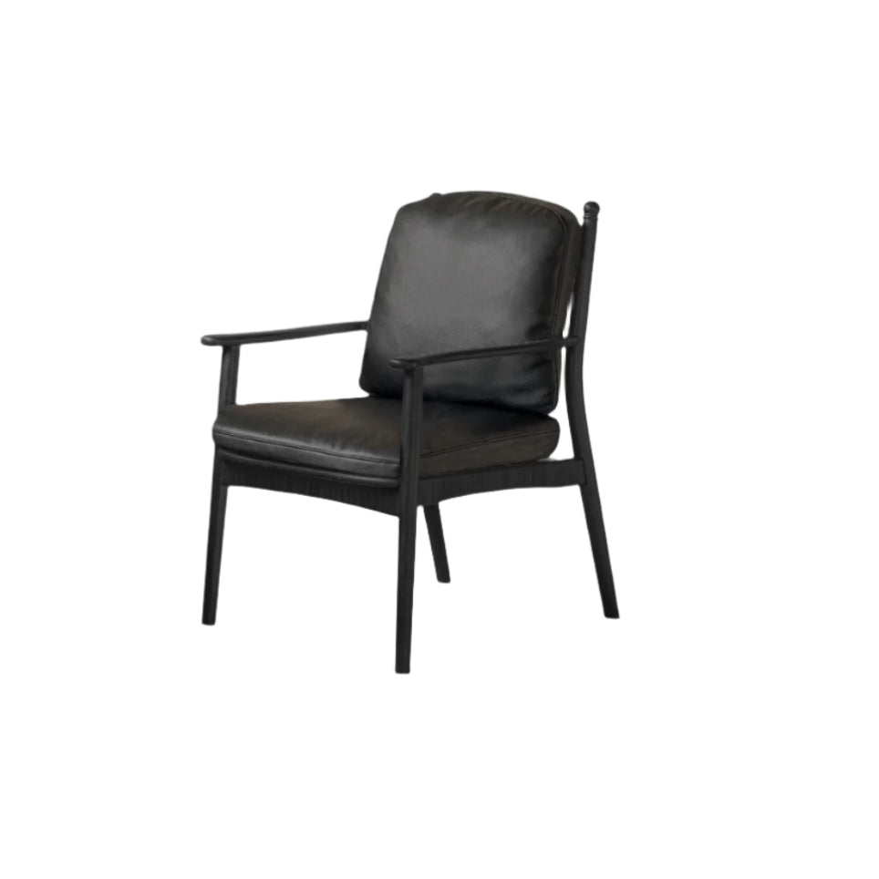 Ash Solid Wood French Retro Armchair