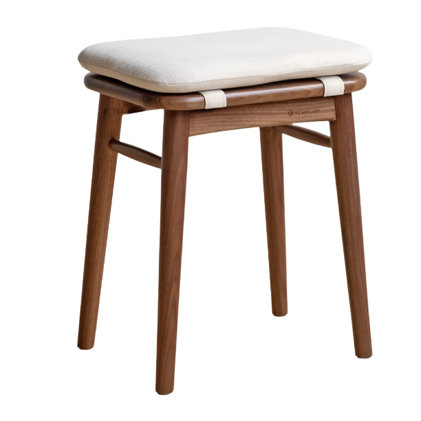 Black Walnut, Oak, Cherry, Rubberwood, Sandalwood Solid Wood Dressing Stool