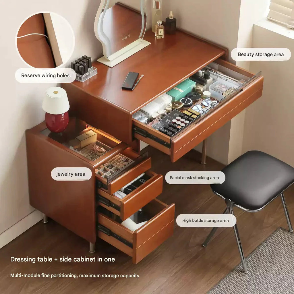 Poplar Solid Wood Bauhaus Multi Functional Dressing Table.
