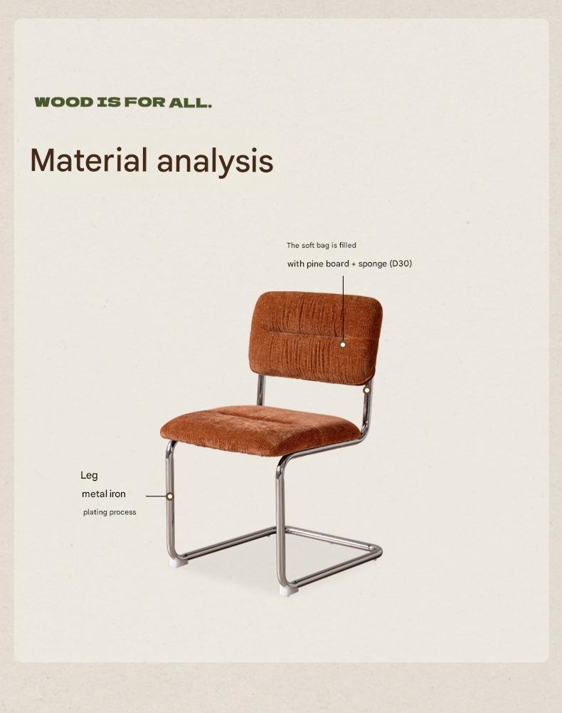 Iron Suspended Dining Soft Dining Chair