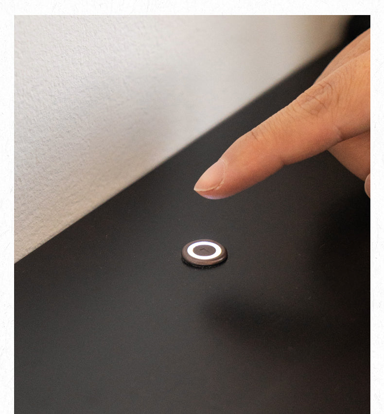 Rubber Solid Wood Multi Functional Nightstand.