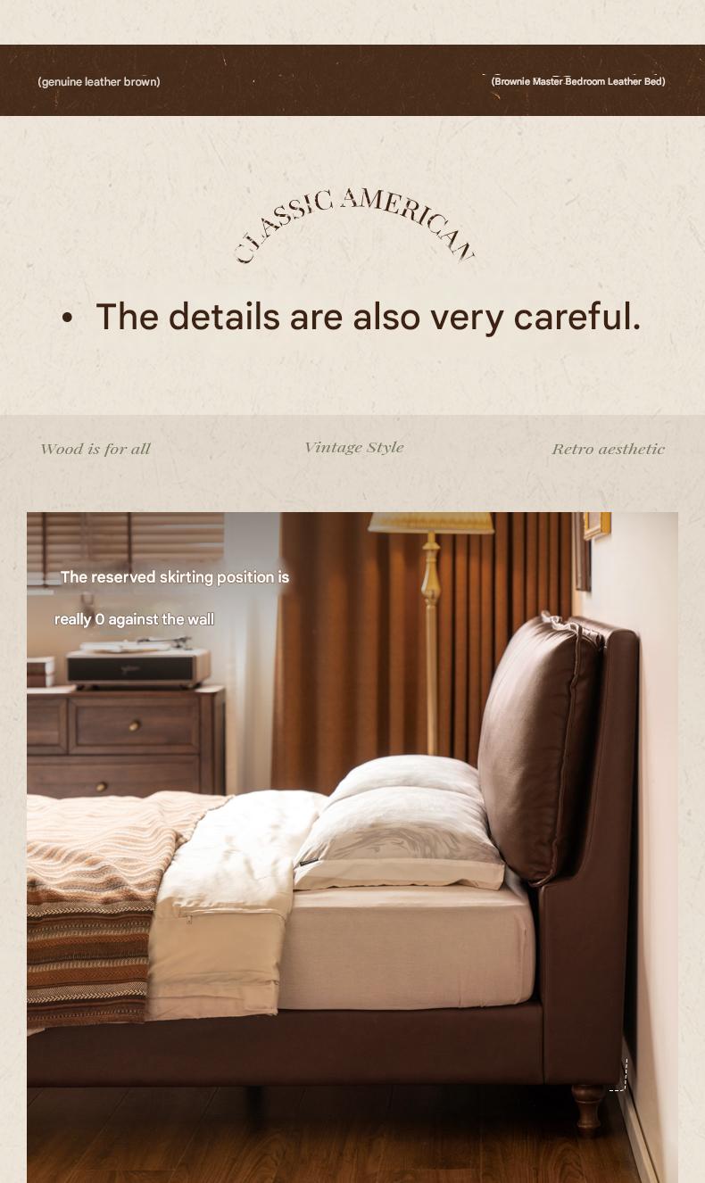 Leather Art Light Luxury Leather Bed