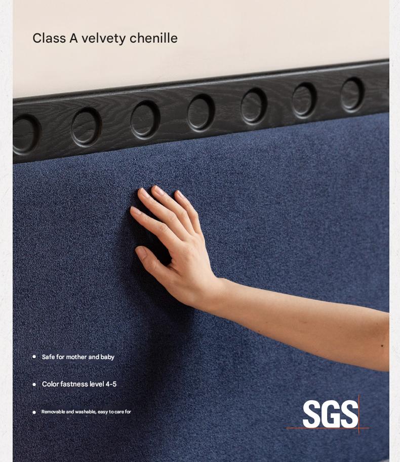 Ash Solid Wood Bauhaus Soft Leaning Antique Style Bed