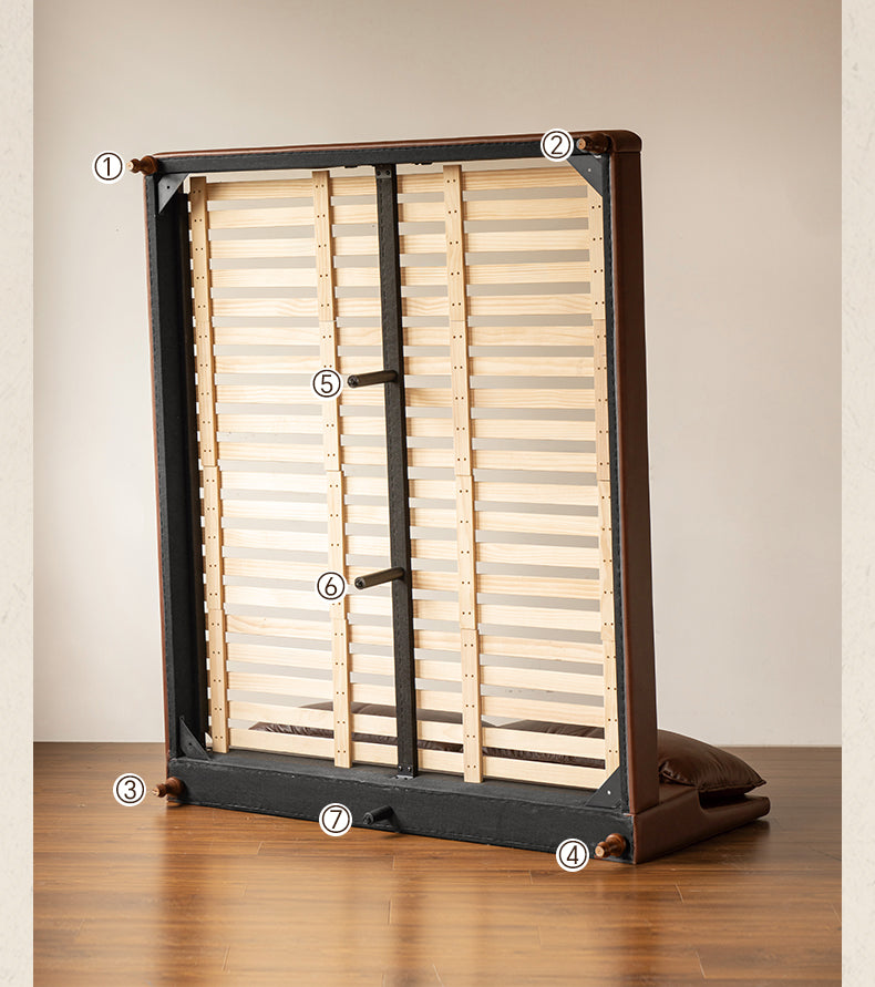 Leather Art Light Luxury Leather Bed