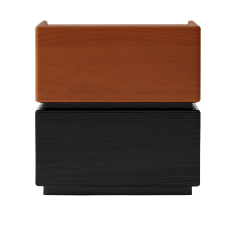 Oak, Ash Solid Wood Retro Style Nightstand