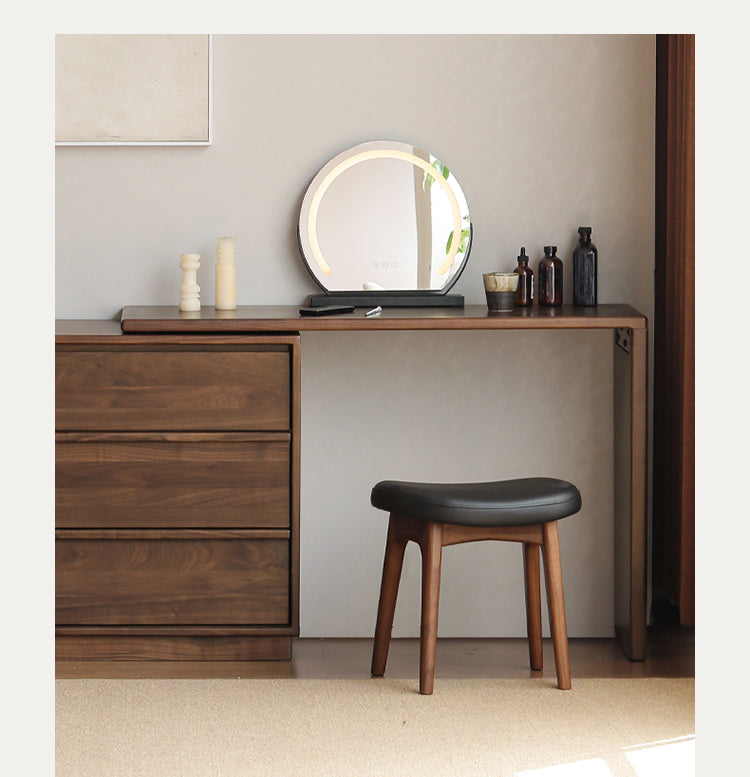 Black Walnut Solid Wood Light Luxury Dressing Table