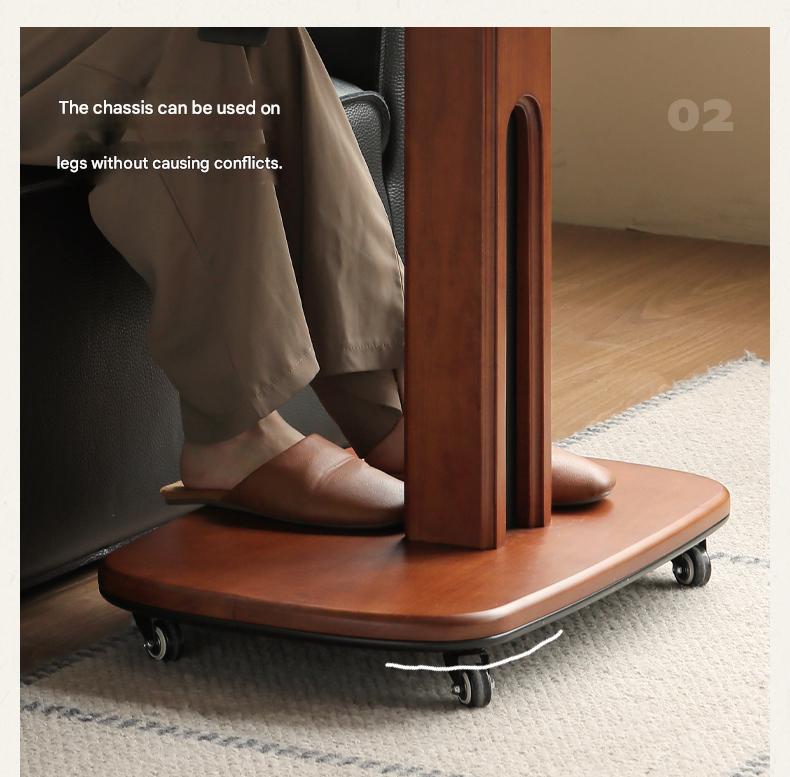 Poplar Solid Wood Mobile Ancient Style Table