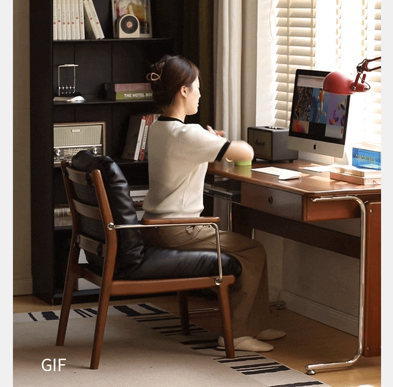 Solid Rubberwood Bauhaus Style Armchair