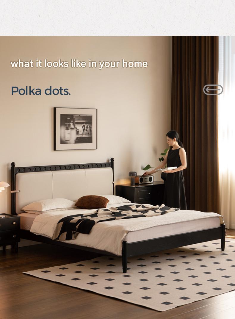 Ash Solid Wood Bauhaus Soft Leaning Antique Style Bed