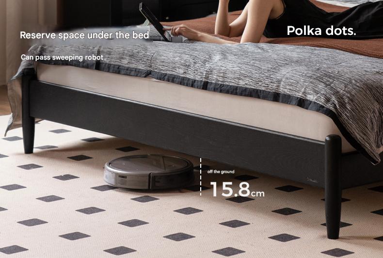 Ash Solid Wood Bauhaus Soft Leaning Antique Style Bed