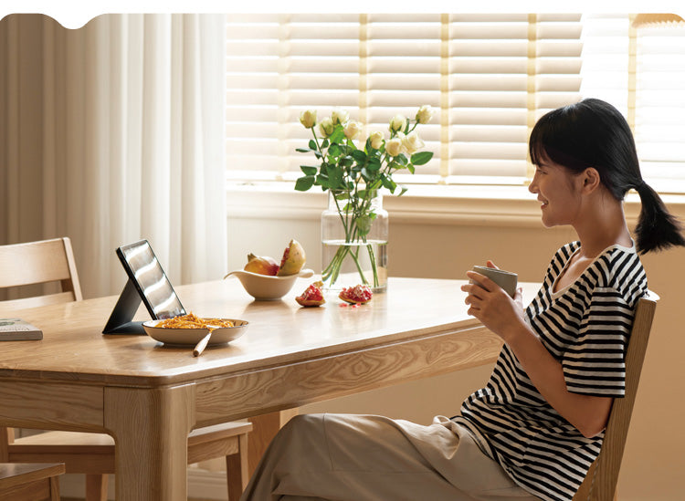 Oak Solid Wood Long Dining Table