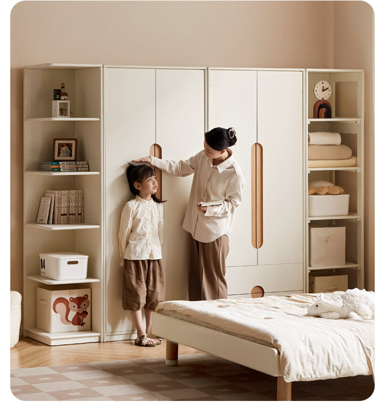 Solid Rubberwood, Beech Solid Wood Children's Wardrobe