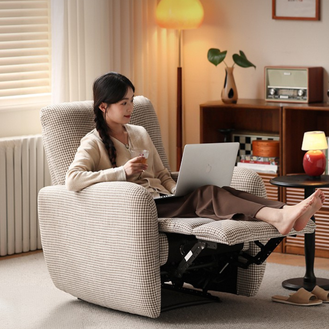 Fabric Modern Retractable Lounge Chair