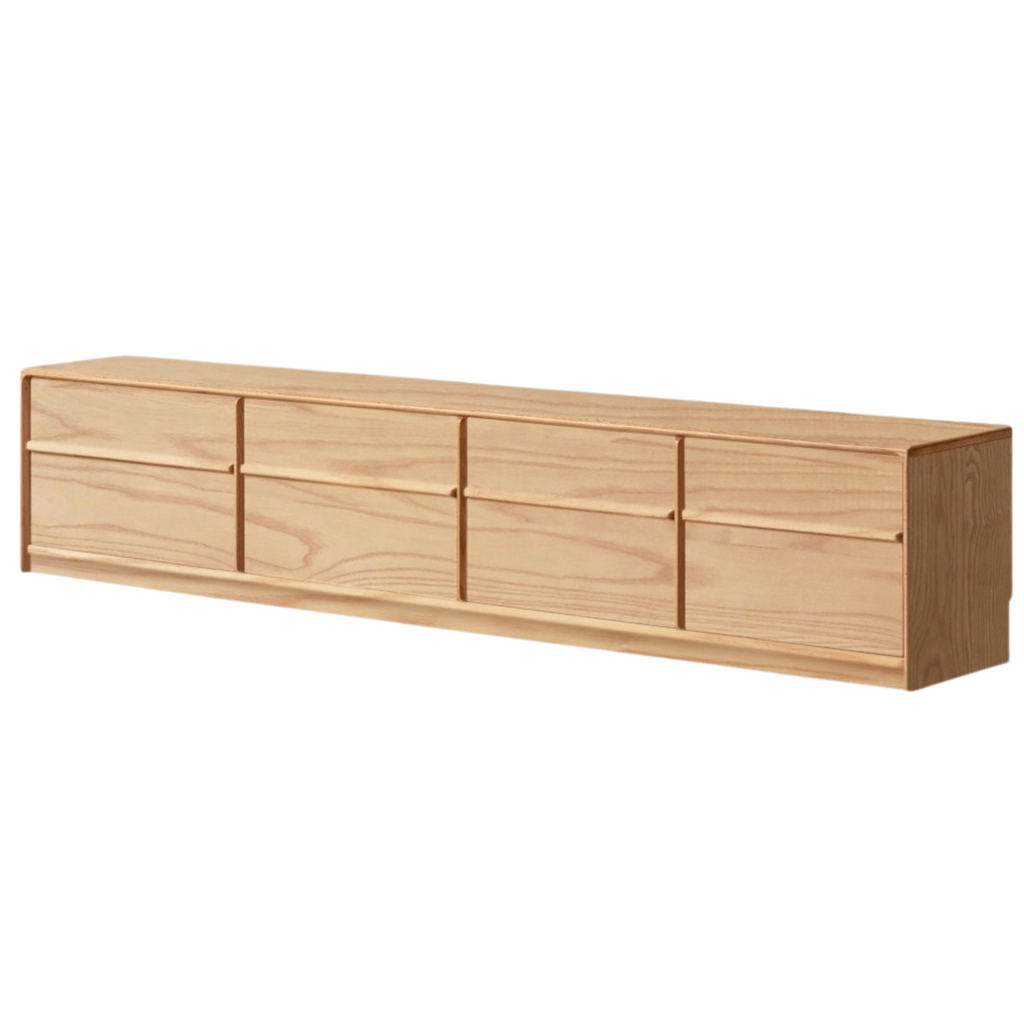 Oak, Ash Solid Wood Modern Skeleton Line TV Cabinet