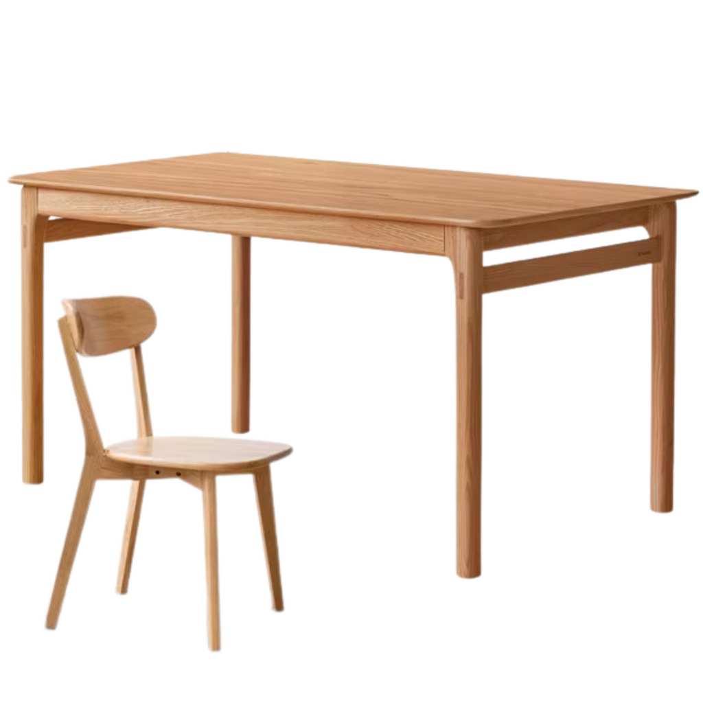 Oak Solid Wood Modern Rock Plate Dining Table