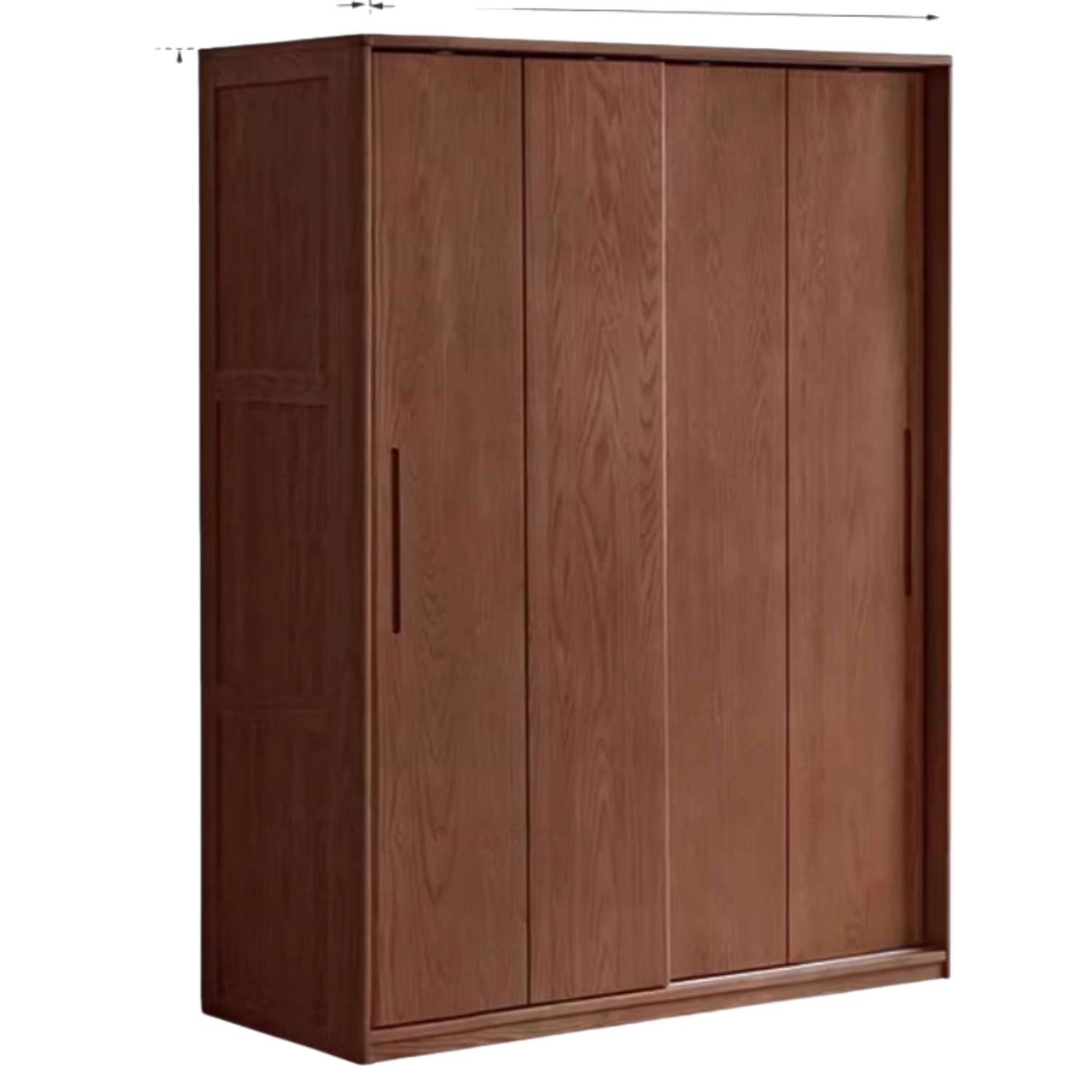 Oak, Ash Solid Wood Wardrobe With Sliding Doors.