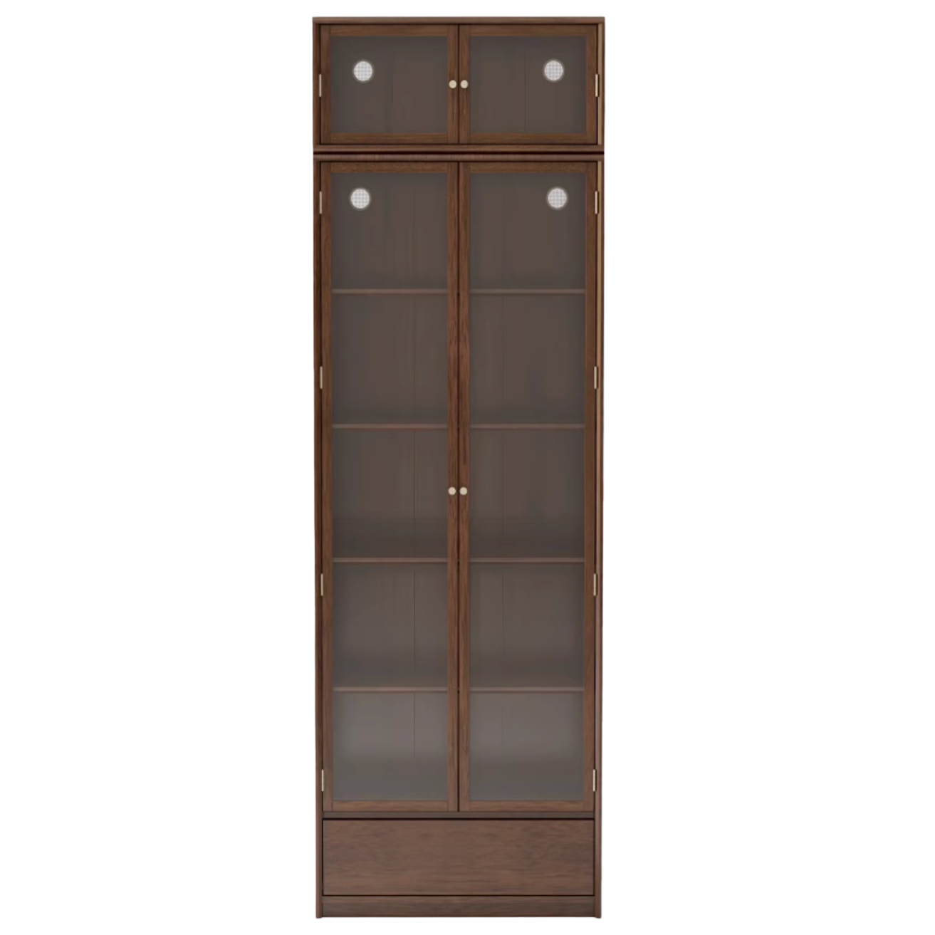 Black Walnut, Golden Sandalwood Solid Wood Bookshelf