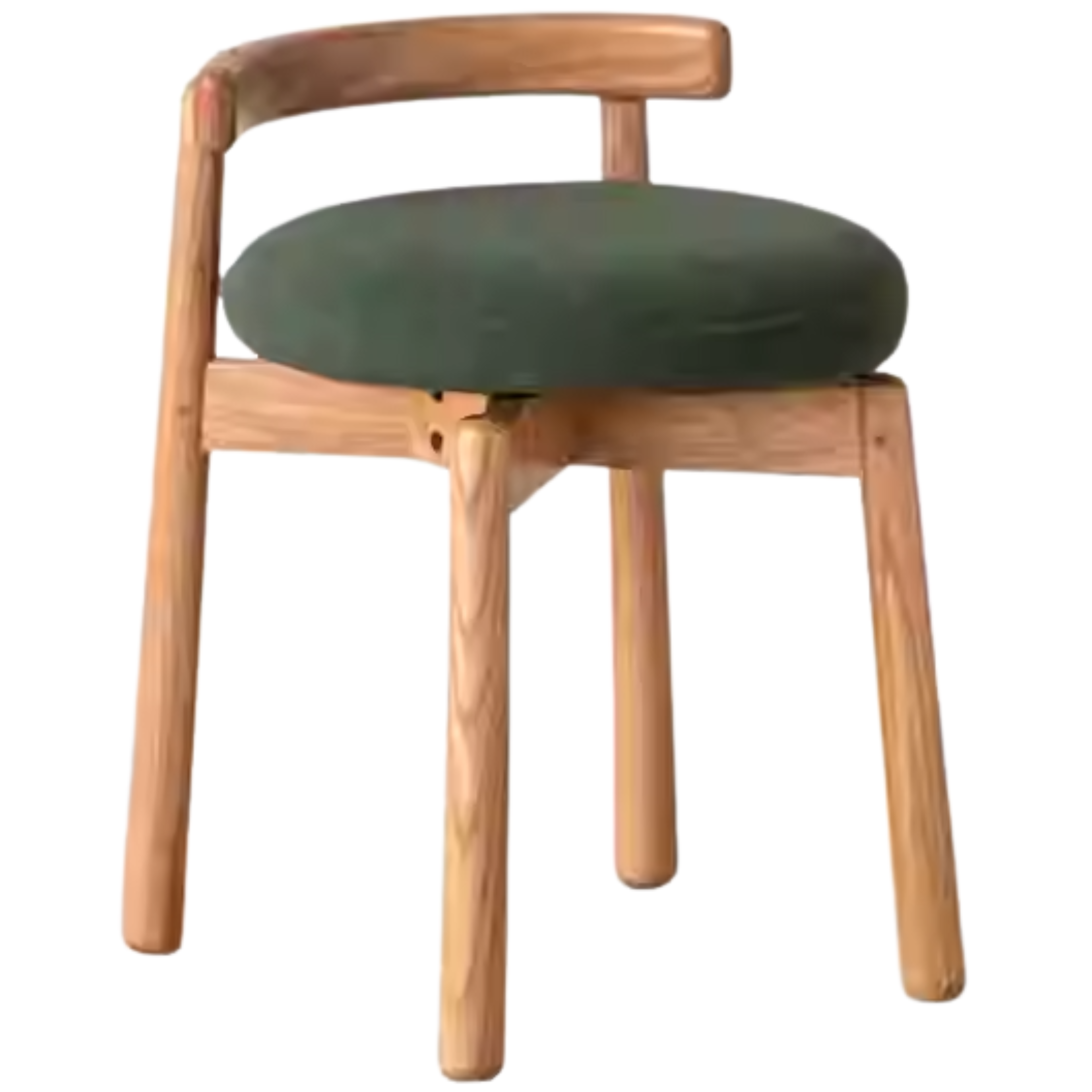 Black Walnut, Oak Solid Wood, Solid RubberWood Makeup Stool