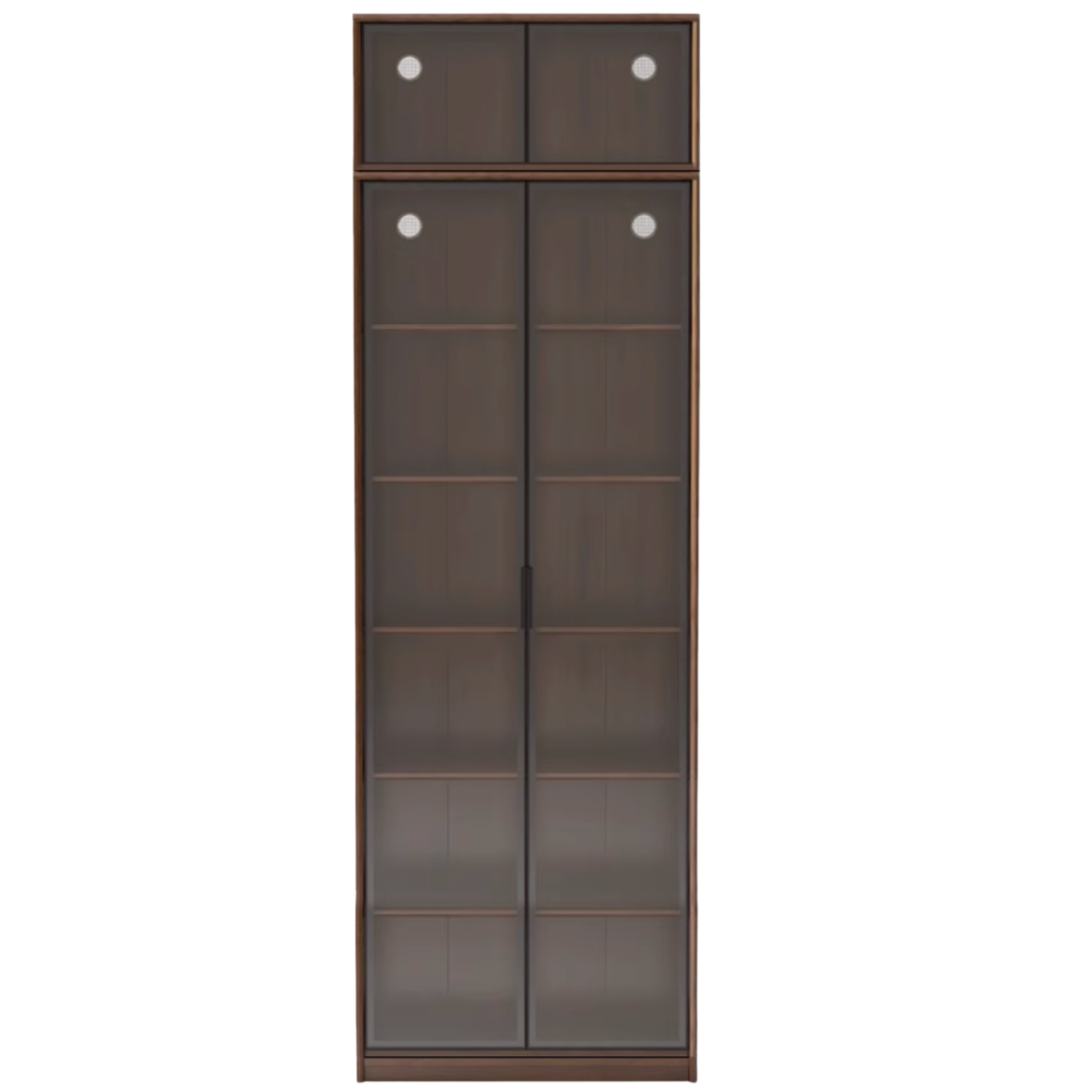 Black Walnut, Golden Sandalwood Solid Wood Bookshelf